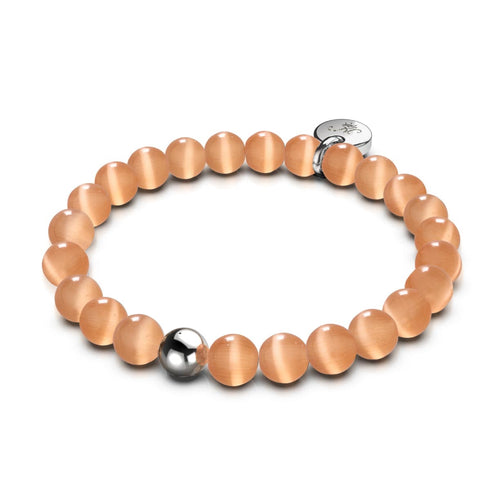 Kürbis | 925 Sterling Silber | Cheshire Glas Armband